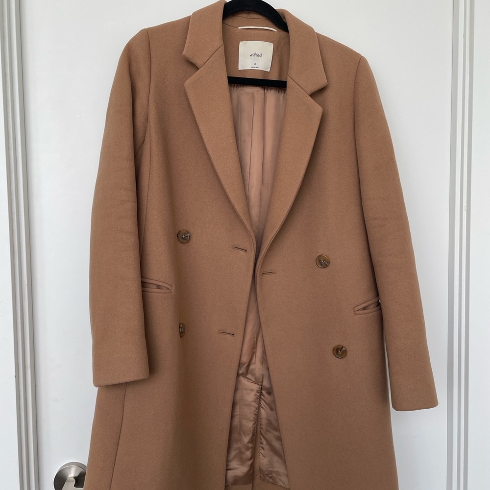 Wilfred Classic Camel Wool Coat (Harrington)